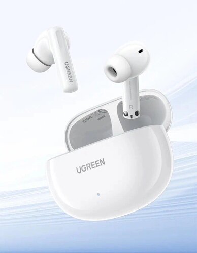 Бездротові білі навушники UGREEN WS200 15158 HiTune T6 з активним шумозаглушенням Bluetooth 5.3 6MIC