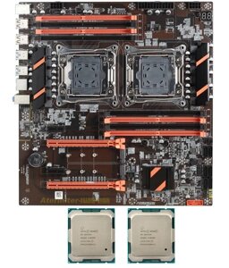 Комплект на 2 процесори Intel Xeon E5 267З v4 (2х20 ядер) Atermiter X99 Dual LGA 2011 ZX-DU99D4 V1.31 Б/В
