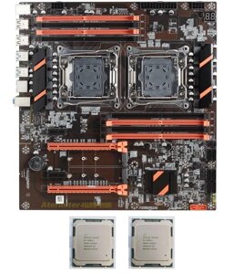 Комплект на 2 процесори Intel Xeon E5 2690v4 (2х) Atermiter X99 Dual LGA 2011 ZX-DU99D4 V1.31 Б/В