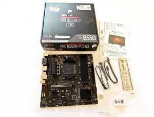 Материнська плата MSI PRO B550M-P GEN3 польний комплект S/N 601-7D95-030B2311003945 Б/В