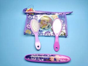 Набір дитячий гребінець дзеркало футляр для зубної щітки в сумочці LaRosa 7040