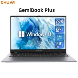 Ноутбук CHUWI gemibook plus intel N100 LPDDR5 8G 256G 15,6 дюйма IPS FHD 1920х1080 wi-fi 6 windows 11 RU/EN/UA