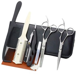 Напівергономічні перукарські ножиці 5,5 дюймів для стрижки волосся дамаські