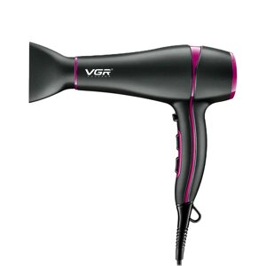 Професійний фен для волосся з форсунками та дифузором VGR V-402 Рожевий
