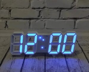 Електронний годинник LY 1089, будильник, термометр, синє підсвічування