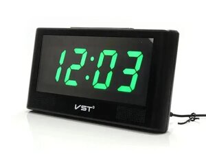 Електронний дзеркальний годинник LY 1089, будильник, термометр, синя підсвітка