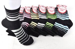 Шкарпетки жіночі Бавовняні в смужку 6 пар