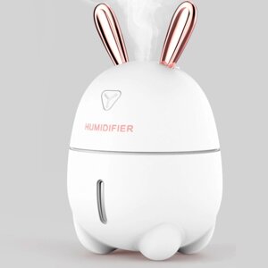 Ультразвуковий зволожувач повітря Humidifiers Rabbit 2 в 1, 300 мл., нічник з підсвічуванням, Кролик