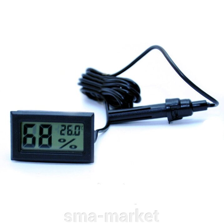 Електронний термометр і гігрометр з виносним датчиком від компанії sma-market - фото 1