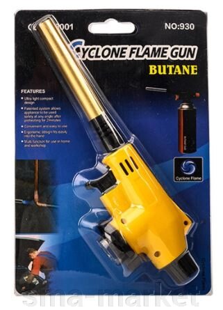 Газовий пальник 930 з пьезопідпалом Cyclone Flame Gun 1300 ° C (регулятор потужності полум'я) від компанії sma-market - фото 1