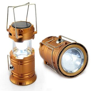 Кемпінговий ліхтар SL - 5800 з акумулятором і сонячною панеллю функція Power bank