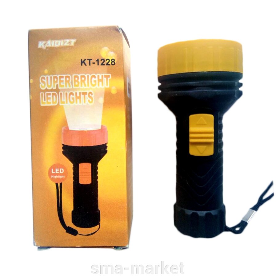 Ліхтарик ручний пластиковий на батарейці JY-158 (1228) від компанії sma-market - фото 1