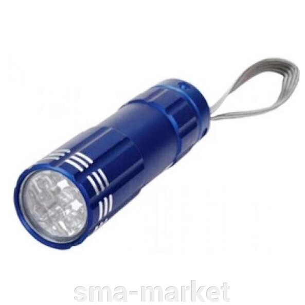 Ліхтарик світлодіодний кишеньковий ручної арт 907 9 LED метал від компанії sma-market - фото 1