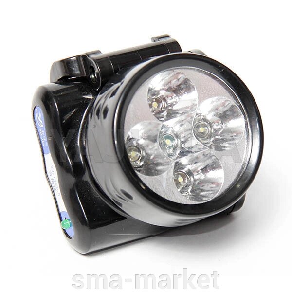 Налобний ліхтар ASK 1829-5 (5 LED) акумуляторний світлодіодний ТМ АСК від компанії sma-market - фото 1