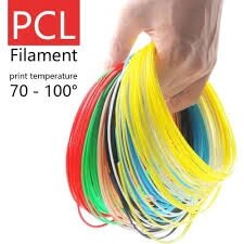 PCL пластик для 3d ручки 10 шт по 5 м Набір для 3Д малювання (70 - 100 С)
