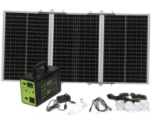 Портативна сонячна електростанція GDPLUS GD 8001 з акумулятором інвертор до 300W