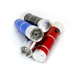 Ліхтарик на батарейках 8 LED + лазер (LASER) ліхтар металевий