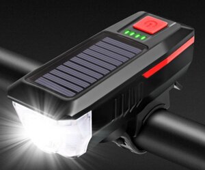 Велосипедний ліхтар BG-LY-17 USB на Сонячної Батареї з звуковим сигналом