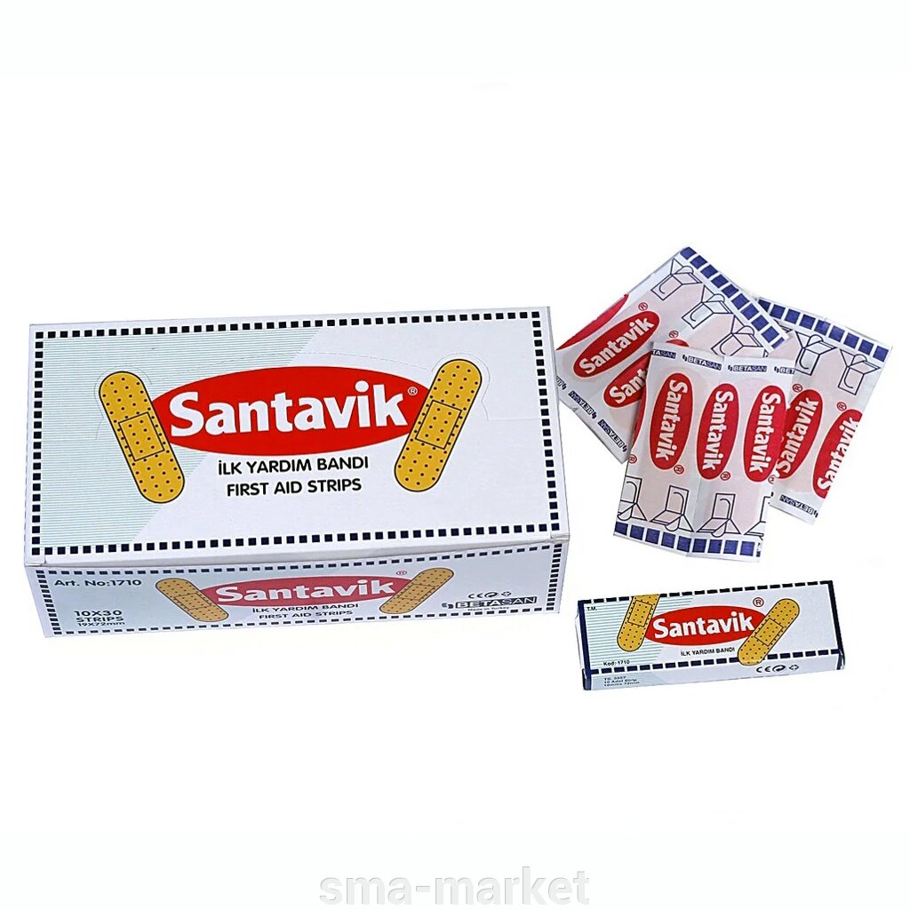 Пластир медичний на тканинній основі santavik (сантаверде) уп. (10 шт.) від компанії sma-market - фото 1