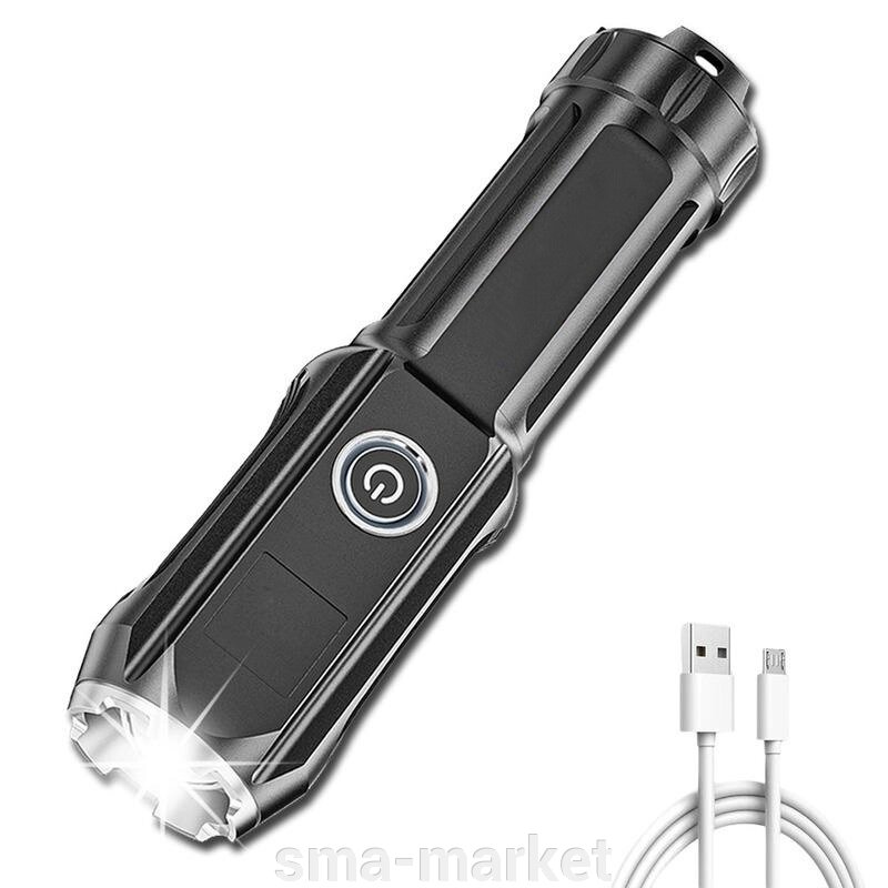 Потужний тактичний ліхтарик USB водонепроникний ( 1344 ) від компанії sma-market - фото 1