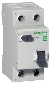 Диференційний автоматичний вимикач EZ9 1Р+N/16А/30мА/тип "АС"