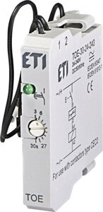 Електронний таймер затримки TOE-30-24-240 AC/DC (3-30 с затримка вмик. ETI