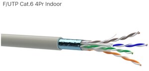 Інтернет кабель Lan КПВЕ-ВП (250) 4*2*0,57 (F/UTP-cat. 6), Одескабель