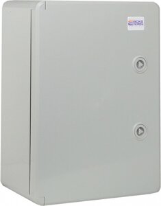 Корпус з АБС-пластику ударостійкий із монтажною панеллю, непрозорі дверцята, 25*35*15, IP65, серії UBox, АСКО