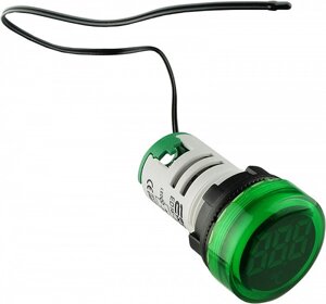 Круглий цифровий вимірювач температури ED16-22WD,25С–150С (зелений), АСКО