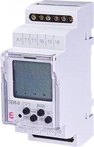Багатофункціональний цифровий термостат+цифровий таймер TER-9 24V AC/DC (2x16A_AC1), ETI