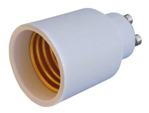 Перехідник e. lamp adapter. GU10/Е27. white, з патрону GU10 на Е27, пластиковий