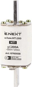 Запобіжник NT1.200, габарит 1, 200 А, E. NEXT