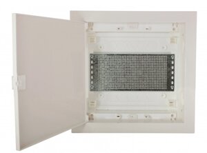 Щит металопластиковий ECG14 MEDIA-PO перф. панель, пластик. білі дверцята, ETI