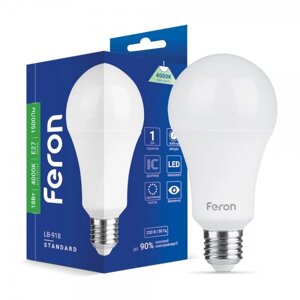 Світлодіодна лампа Feron LB-918 A65 18 W 4000 K E27
