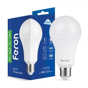 Світлодіодна лампа Feron LB-918 A65 18 W 6500 K E27
