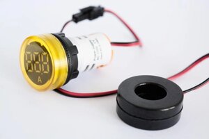 Світлосигнальна арматура з індикатором струму діаметр 22мм, 5-100 А, жовта, E. NEXT