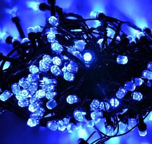 Гірлянда Нитка Кристал рубін 8мм LED 500 ламп Чорний провід
