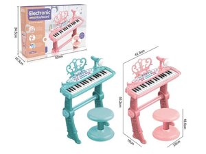 Піаніно MTK 022 (12) 2 кольори, підсвічування, мікрофон, 10 мелодій, 7 інструментів, функція запису, розбірні ніжки,