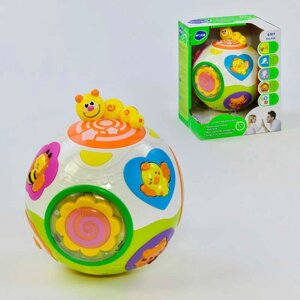 Розвиваюча іграшка Весела куля 938 (12/2) Hola“ обертається, світлові та звукові ефекти, англ. озвучування, в коробці