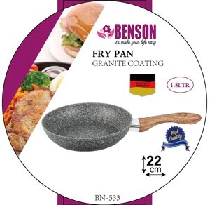 Сковорода з антипригарним гранітним покриттям Benson BN-533 Ø22