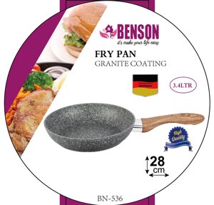 Сковорода з антипригарним гранітним покриттям Benson BN-536 Ø28