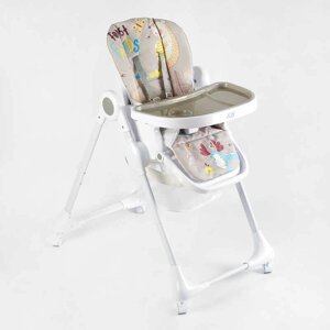 Стільчик для годування Joy K-01201 (1) м'який чохол ПВХ, 4 колеса, знімний столик, кошик, в коробці