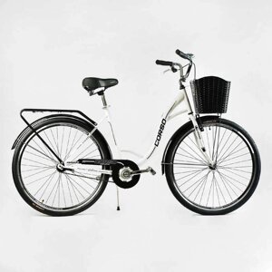 Велосипед міський Corso «FORTUNA» 28 FR-8647 (1) одношвидкісний, сталева рама 20, корзина, багажник