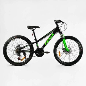 Велосипед Спортивний Corso 24" дюйми «Fenix» FX-24650 (1) рама алюмінієва 11, обладнання Saiguan 21 швидкість, зібран