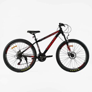 Велосипед Спортивний Corso 27.5 дюймів «TORNADO» TR-27639 (1) сталева рама 15.5, перемикачі Shimano, 21 швидкість,