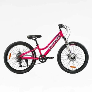 Велосипед Спортивний Corso “OPTIMA“ 24“ дюйма TM-24936 (1) рама алюмінієва 11“обладнання Shimano RevoShift 7