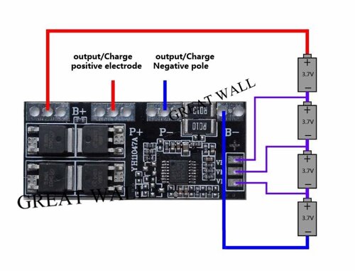 Контроллер заряда разряда PCM 1S 2.5A 3.7В для 1 Li-Ion аккумуляторов 18650