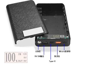Корпус Power Bank 18650 з USB на 8 акумуляторів Qualcomm Quick Charge QC3.0
