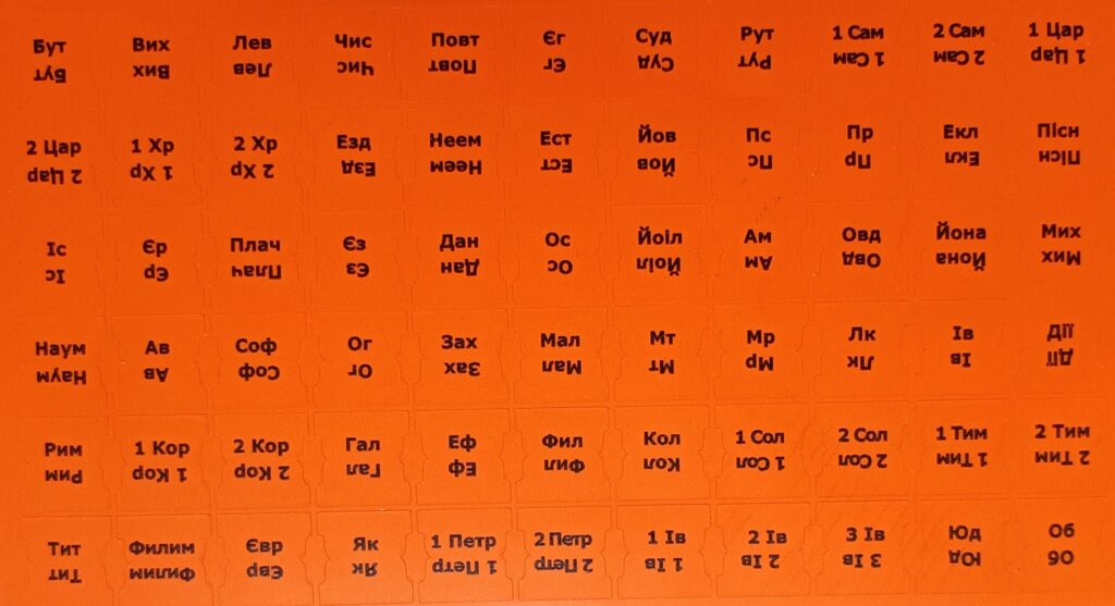 Індекси українською, помаранч від компанії Інтернет магазин emmaus - фото 1