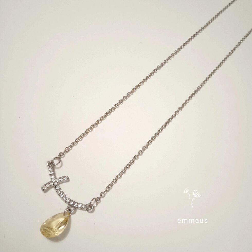 Ланцюжок Хрест з жовтим камінцем від компанії Інтернет магазин emmaus - фото 1